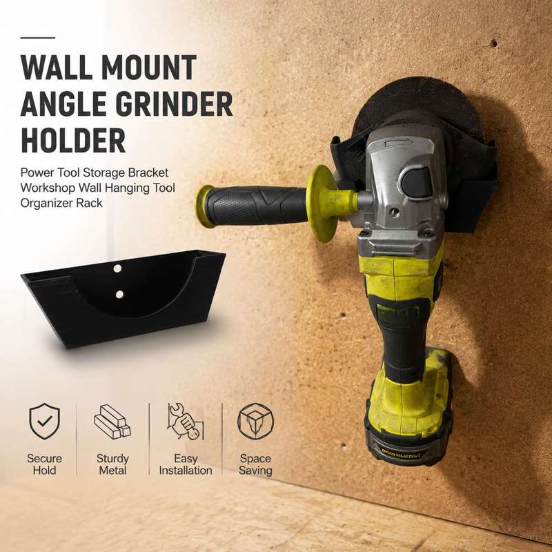 Workshop Tools Hanger - Angle Grinder Wall Mount Bracket Metal