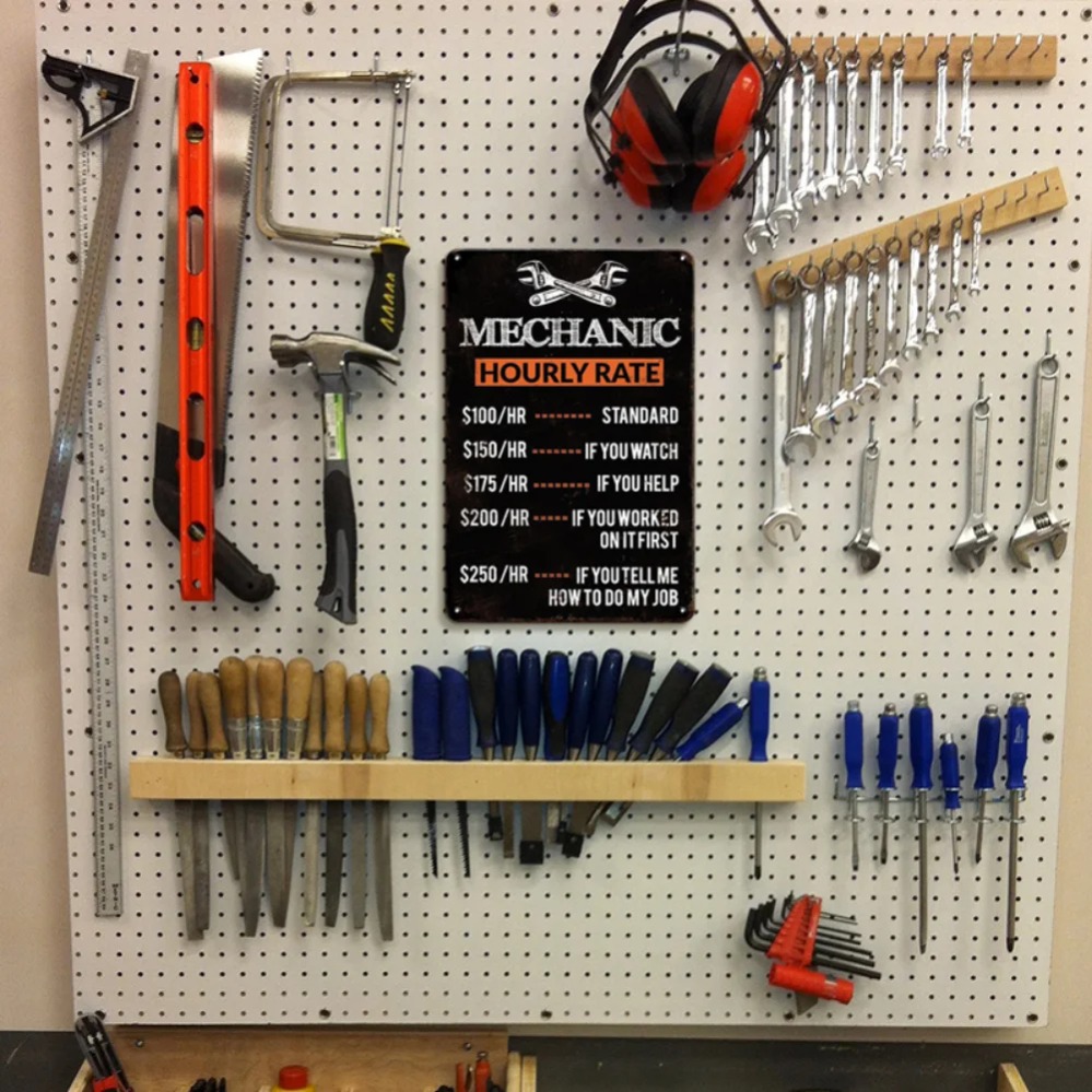 Vintage Mechanic Hour Rate Sig - Workshop Tools Hours recension och pris