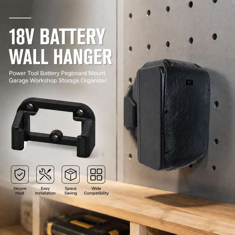 18V Battery Wall Hanger Power  - Workshop Tools Hanger recension och pris