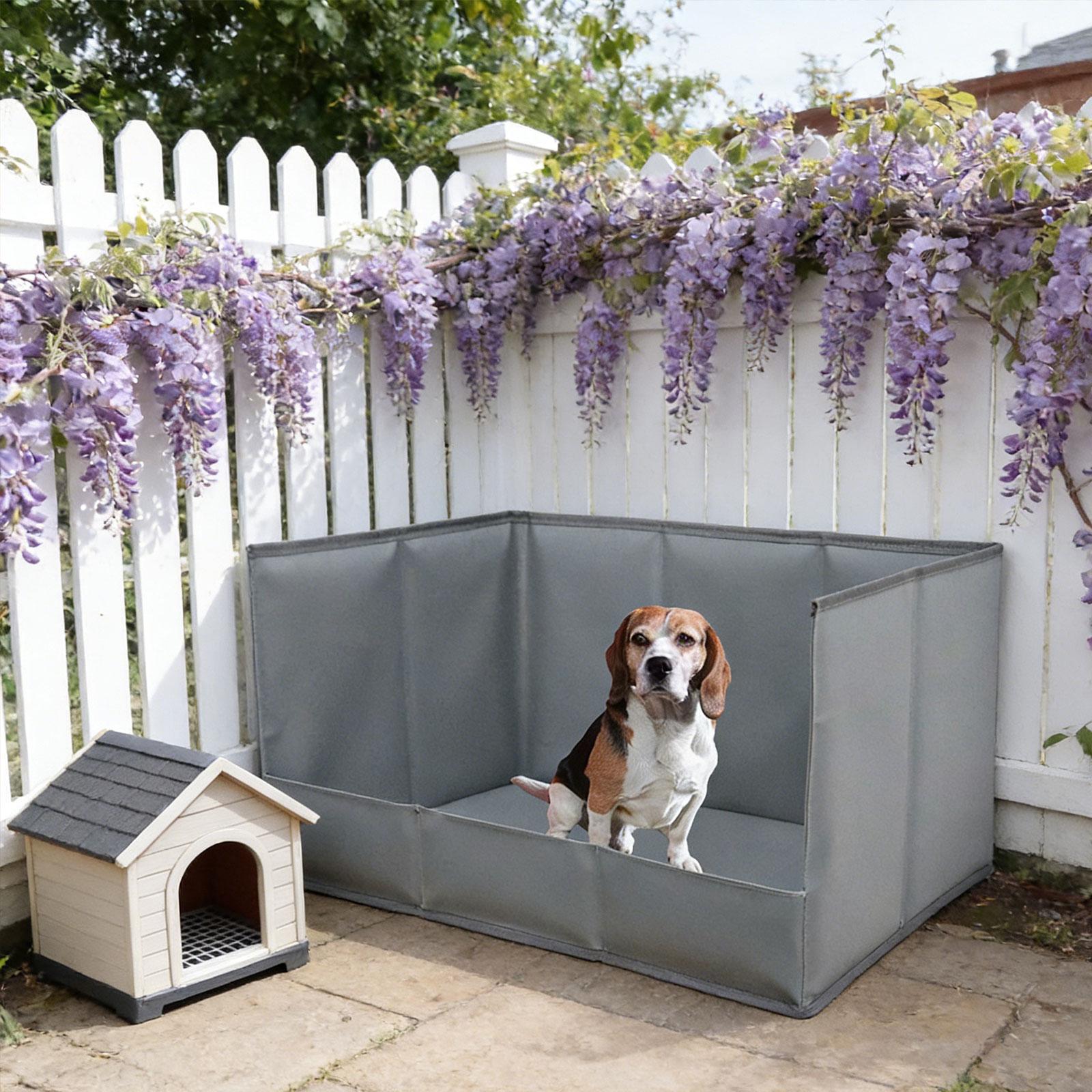 Portable Indoor Dog Potty Tray - Bench Dog Hole recension och pris