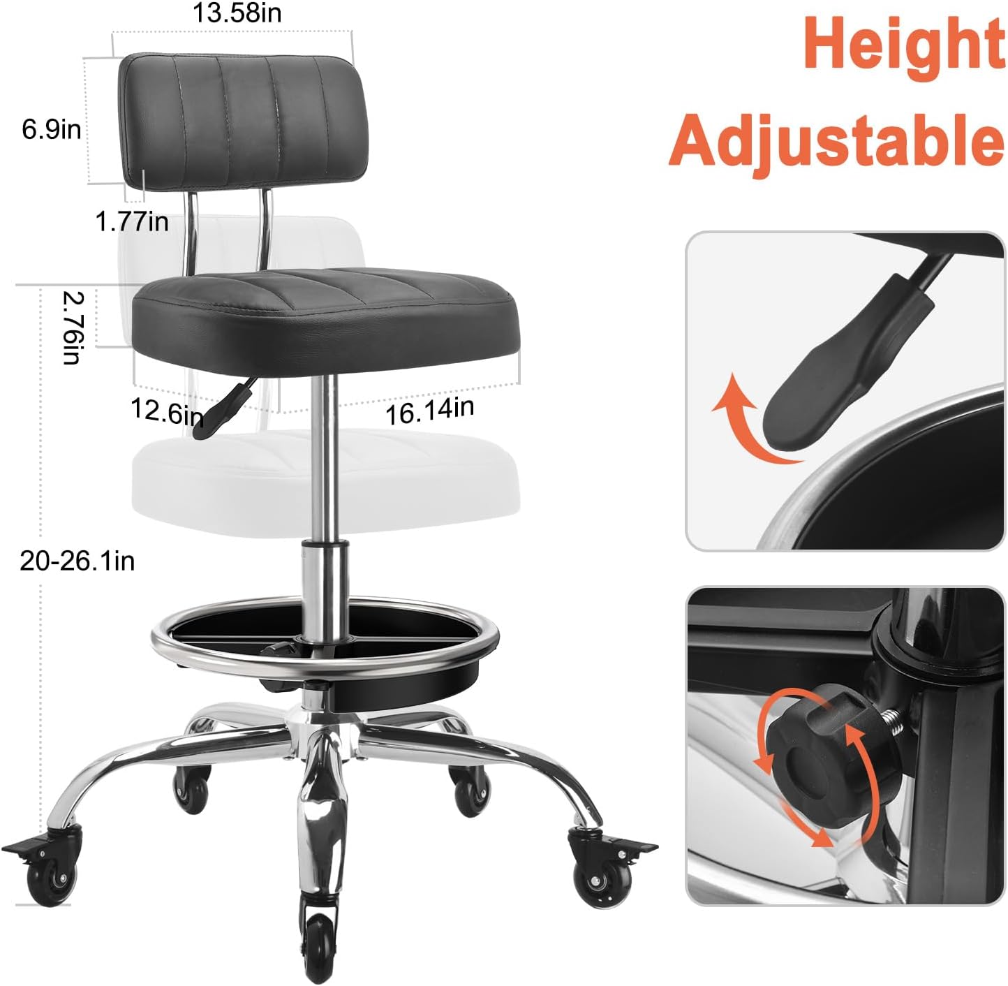 Garage Mechanic Stool With Bac - Mechanical Tools In Workshop recension och pris