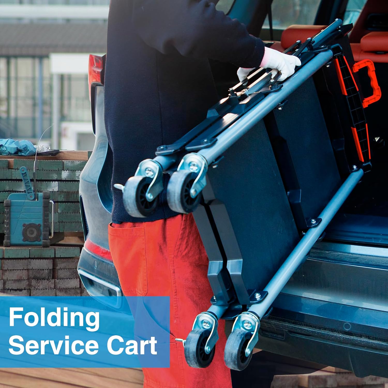 3-Shelf Foldable Rolling Utili - Workshop Tools And Equipment recension och pris